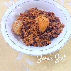 A picture of Hyderabadi Aaloo Kheema.
