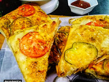 Chicken pizza sandwich