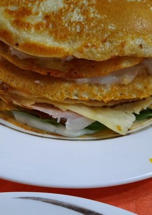Una foto de Torre de panqueques
