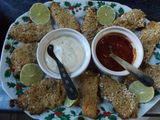 Solomillos de pollo al horno con salsas