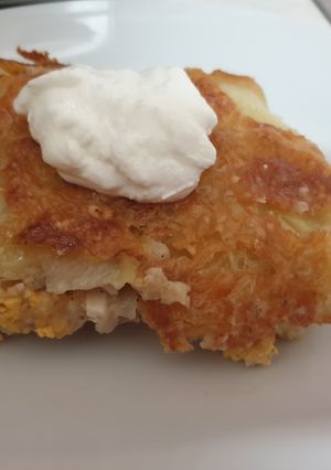 Húsmentes rakott krumpli recept fotója