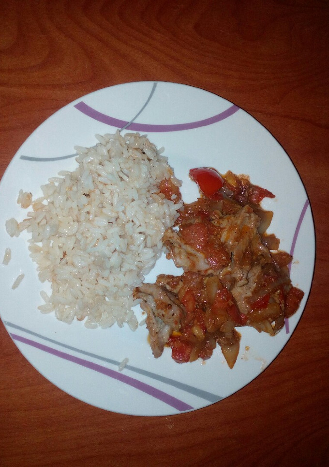 Una foto de Carne Frita con arroz