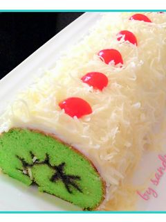 Foto resep Pandan cheese roll cake