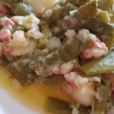 Judías verdes rehogadas con cebolla morada Receta de latuto- Cookpad