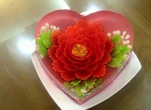 Hình của món Thạch rau câu 3D.