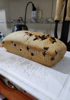 Una foto de Budín vegano 🤍 con chips de chocolate amargo