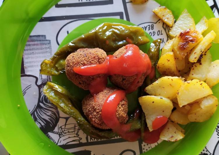Albóndigas empanadas fritas