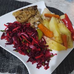 A picture of Beetroot and carrot salad.