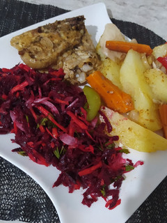 A picture of Beetroot and carrot salad.