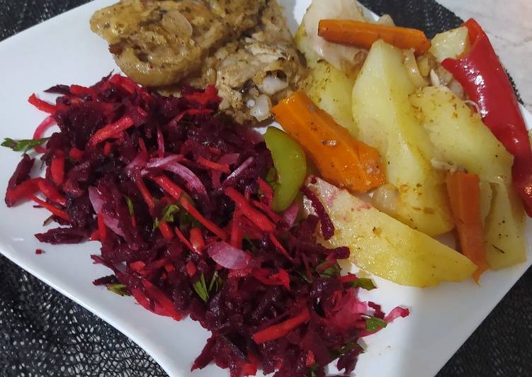 Recipe of Quick Beetroot and carrot salad