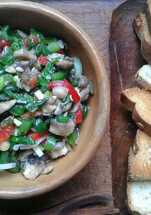 Una foto de Ceviche de Champiñones