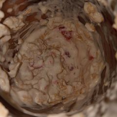 A picture of Strawberry banana cheesecake overnight oats.