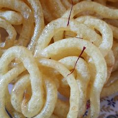 A picture of Kesar Jalebi.