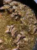 Cecina en salsa verde