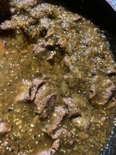 Una foto de Cecina en salsa verde