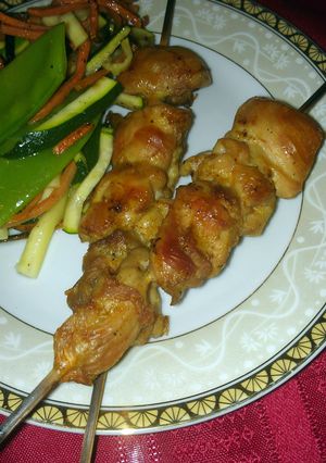A picture of Chicken Kebobs.