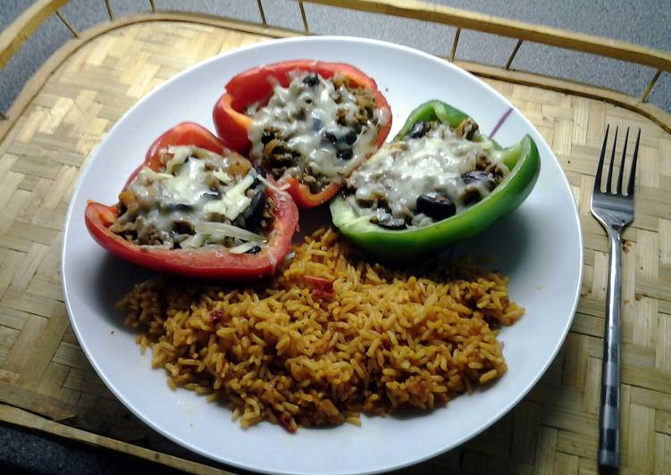 Steps to Prepare Super Quick Homemade Spicy Stuffed Chilli Bell Peppers