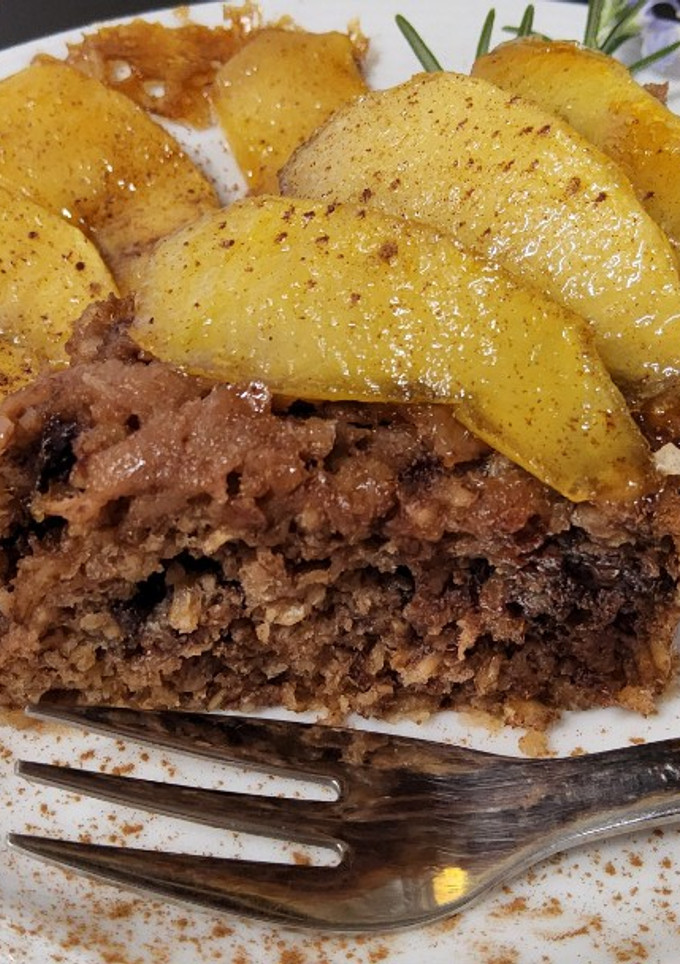 Zabpelyhes-diós sütemény, mikróban (glutén- és tejmentes) recept fotója