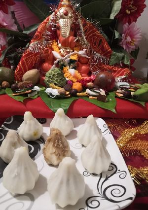A picture of Steam modak(Ukdiche Modak).