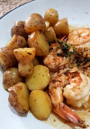 Foto resep Garlic prawn