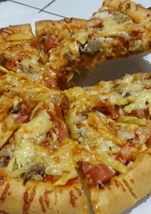 Foto resep Pizza sosis mozzarella
