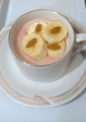 A picture of Sooji ki kheer sugar free, with rose flavour 🌹.