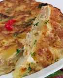 Tortilla de calabacín y atún!!