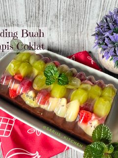 Foto resep Puding Buah Lapis Coklat