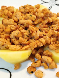Una foto de Zorza o picadillo vegano (soja text.)