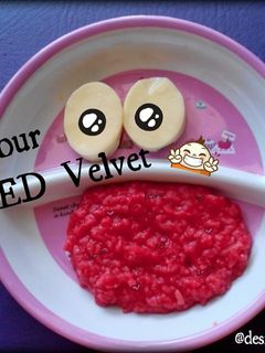 Foto resep Bubur Red Velvet (8M) - MPASI