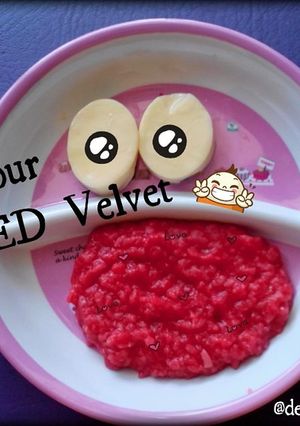 Foto resep Bubur Red Velvet (8M) - MPASI