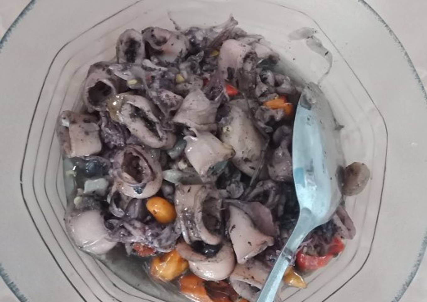 Cumi hitam pedas..😁😂