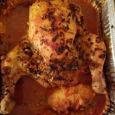 Pollo relleno horneado Receta de yesica osorio- Cookpad