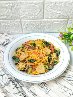 Foto resep Oseng Bihun Bakso + Sayuran
