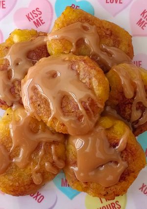 Una foto de Tortitas dulces de plátano macho