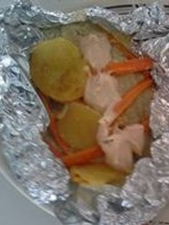 Una foto de Filete de pescado empapelado