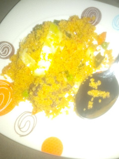 A picture of Fried cous cous.