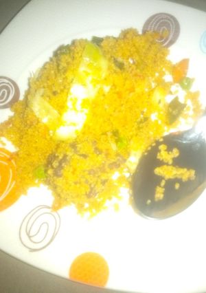 A picture of Fried cous cous.