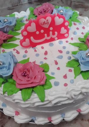 صورة لوصفة كيكة عيد ميلاد بنتي الكبرى💖💖