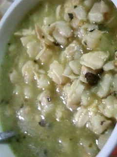 A picture of green posole. posole verde.