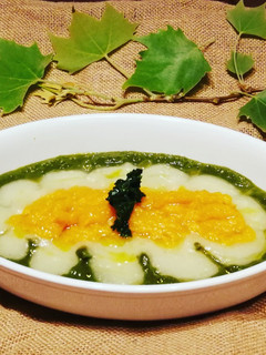 Una foto de Crema de col kale con puré de calabaza y patata sin sofrito
