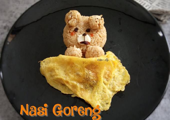 Tutorial Masakan Resep Nasi Goreng karakter Rilakuma