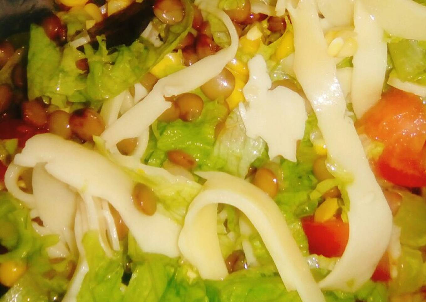 Ensalada fresca, rica y muy saludable 👌💜
