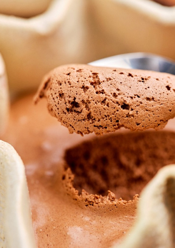 Una foto de Mousse de chocolate