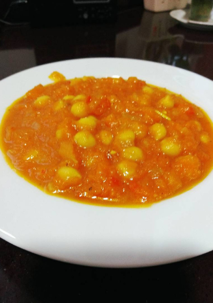 Una foto de Garbanzos con calabaza