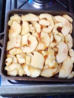 Una foto de Tarta invertida de manzana en la flip