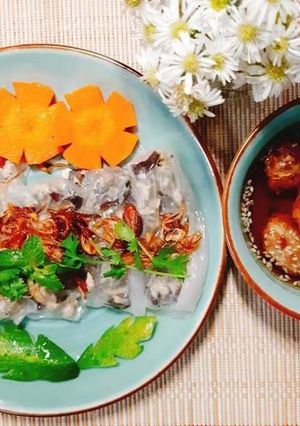 Hình của món Bánh cuốn thịt nướng.
