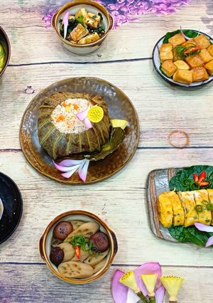 Hình của món Mâm cơm gia đình #80: cơm chay lễ Vu Lan.