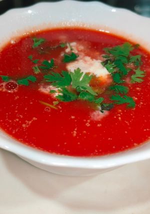 A picture of Beetroot soup.