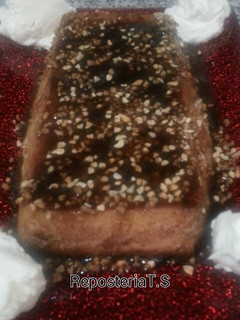 Una foto de Flan de turrón